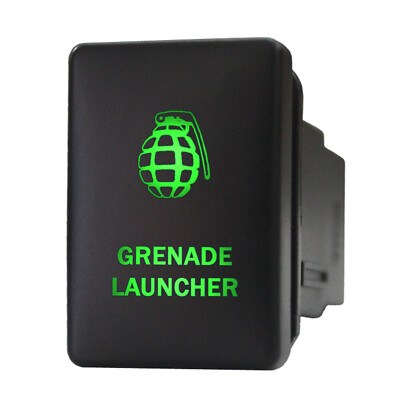 GRENADE LAUNCHER 9B88G Push switch 12V LED green for Toyota Tundra Sequoia