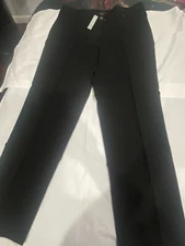 Joan Vass Women Black 5 Pocket Stretch Pants Sz 18W Inseam 29"L