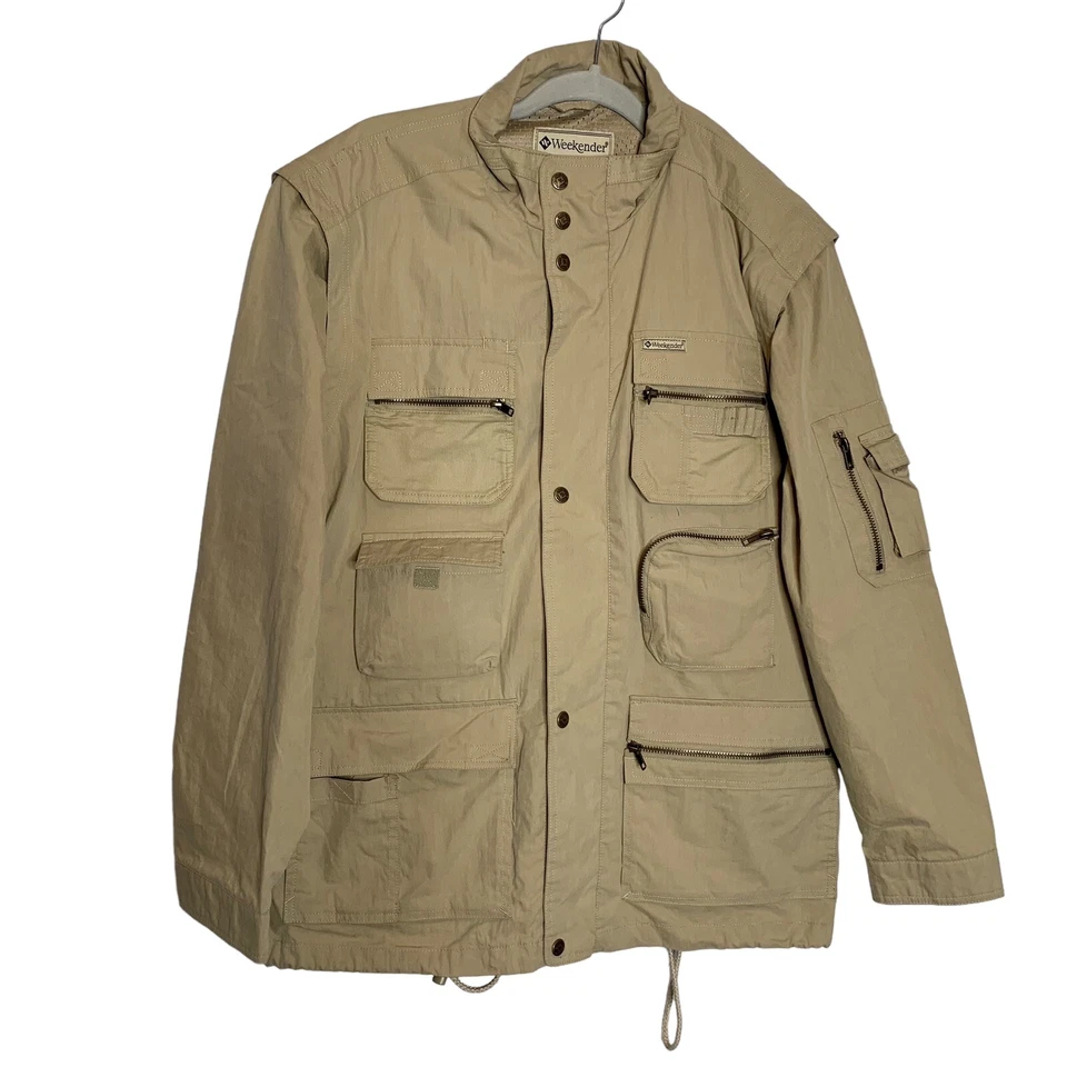 Chaqueta Weekender Para Hombre Corresponsal Mediana Mangas con Cremallera Teléfono Bolsillo Viajero Foto 2 de 4