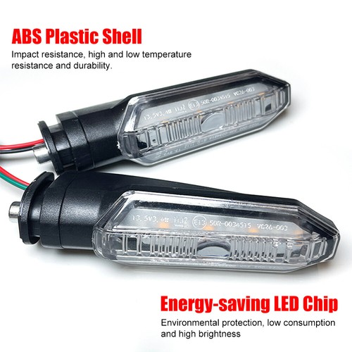 2x Motorcycle LED Flowing Turn Signal Lights Amber Red For Honda CB150R CRF250L - Picture 4 of 14