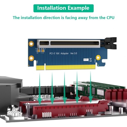 Pcie 16X 90 Degree Risers Card Steering Card PCIE Adapter Card Slot Transmission - Afbeelding 4 van 8