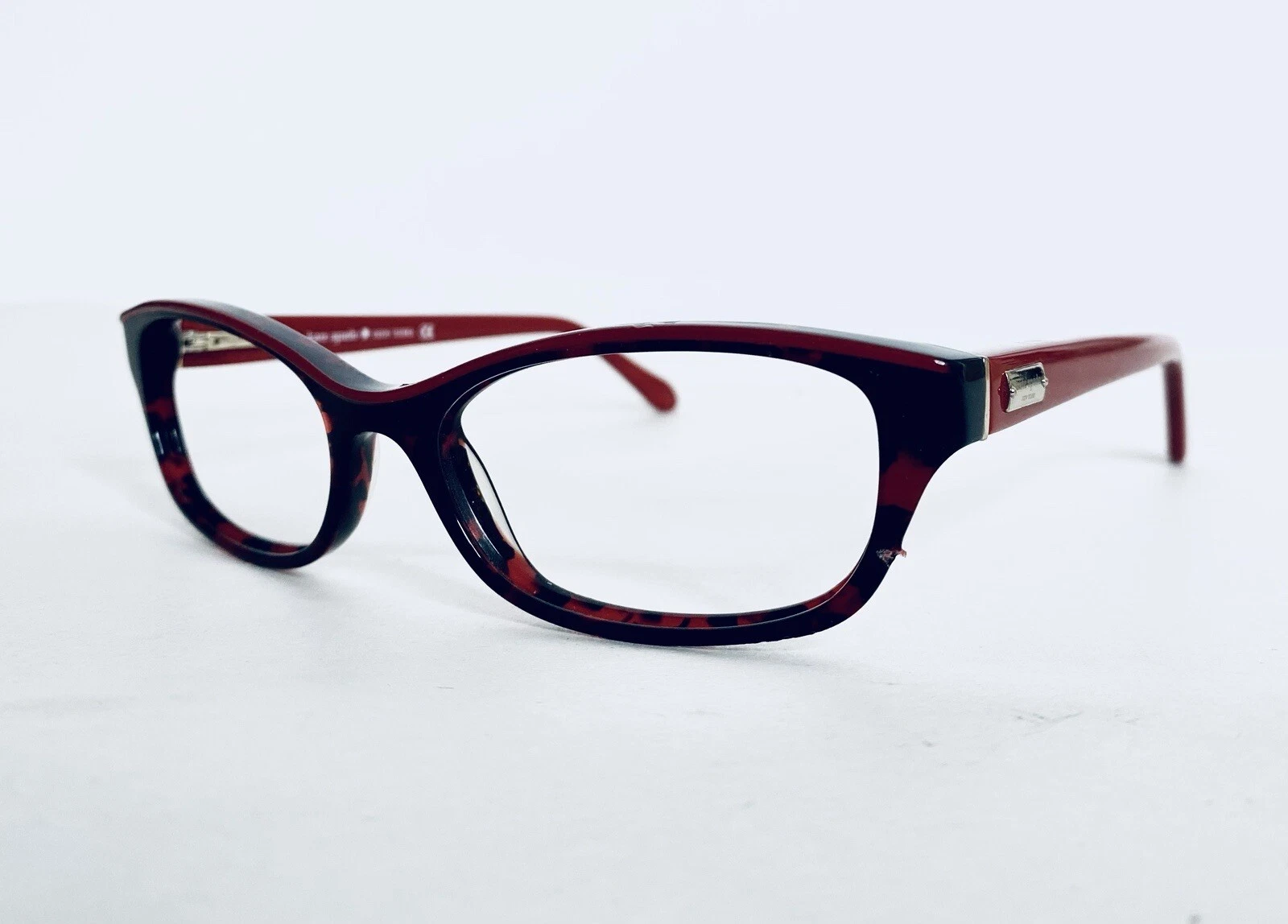 Kate Spade Red Tortoise Cats Eye Glasses Red Interior Adina 01A2 50 13 135