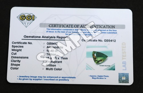 Round Cut Natural Alexandrite Loose 7.10 Ct Gemstone GGI Certified From Brazil - Picture 6 of 6