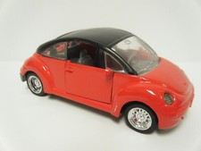 Tins Toys Volkswagen Beetle Friction Pull Back Mechanism Red Gently Used