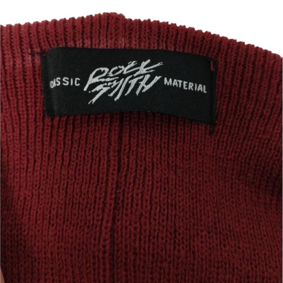 Gorro Rocksmith Calavera Gorra Toque Rojo Granate Diseño Artístico Invierno Hombre Estilo Foto 3 de 4