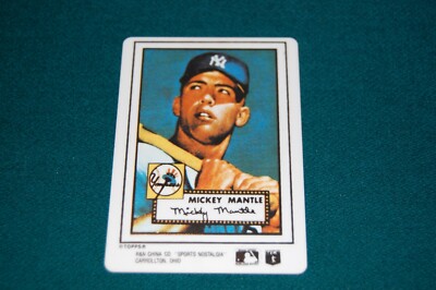 1952 Topps Mantle Rookie Porcelain Baseball Card Rare Limited Edition ERROR NO # | eBay 1952 Topps Mantle Rookie Porcelain Baseball Card Rare Limited Edition ERROR NO # | eBay