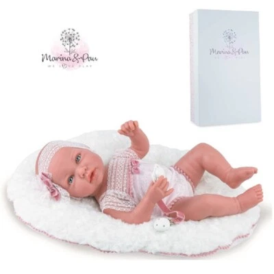 MARINA & PAU Bambola Ane Rose 45cm Bambolotto Bagnetto Corpo in Vinile /Scatola