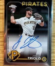 Jared Triolo 2024 Topps Chrome Rookie RC AUTO #RA-JTR Pittsburgh Pirates