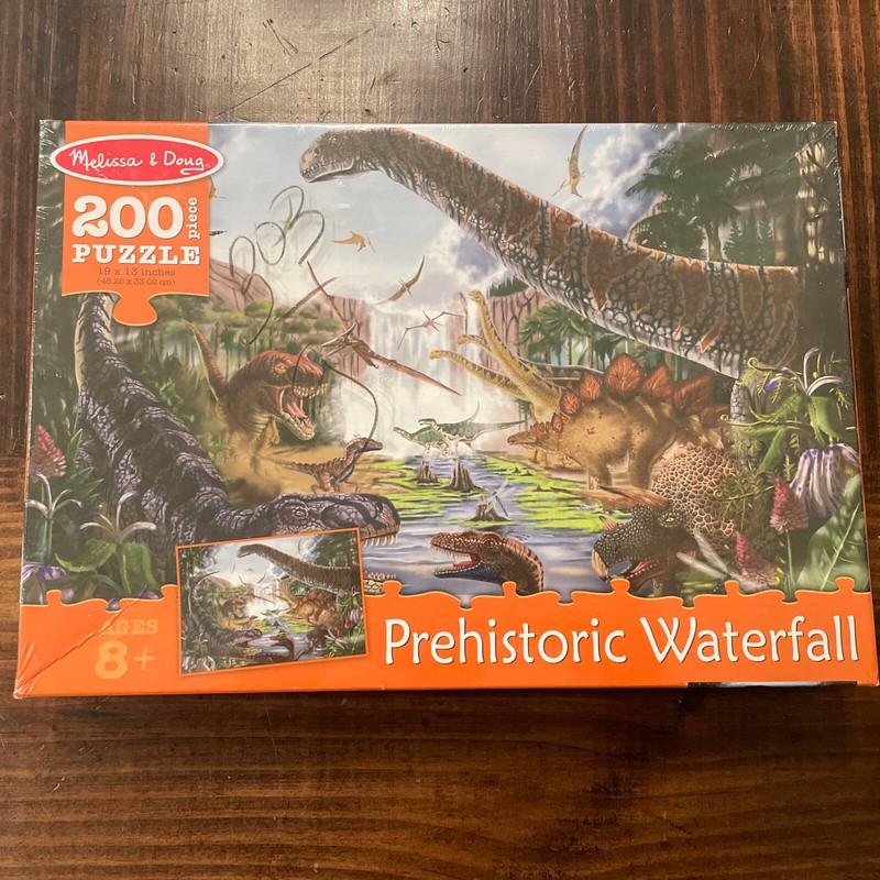 Melissa & Doug Prehistoric Waterfall 200pc Puzzle Discontinued Made in USA