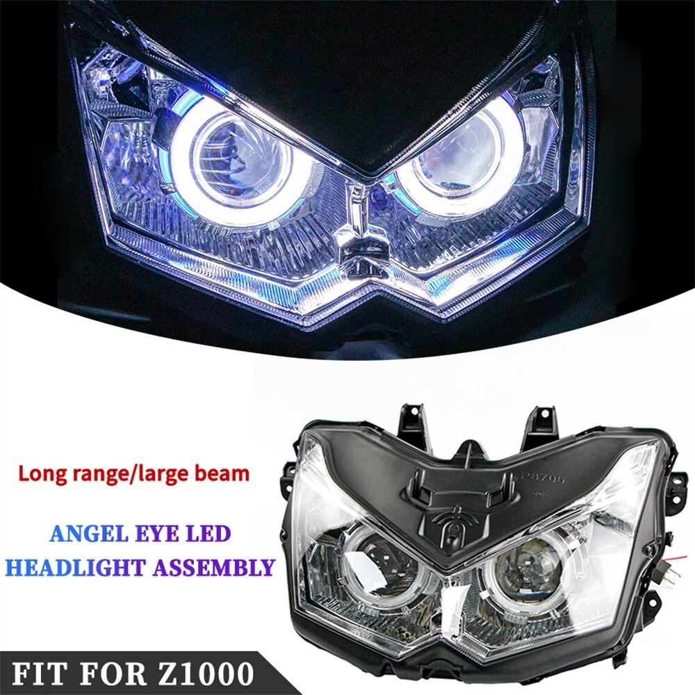 Fit for KAWASAKI Z1000 2010-2013 2011 HID Projector Demon Angel Eye Headlight