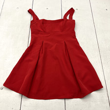 Shein Red Sleeveless Fit & Flare Short Dress Women's Size Medium NEW