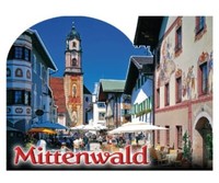 Mittenwald Obermarkt Bayern Holz 2 D Magnet 10 Cm Souvenir Germany