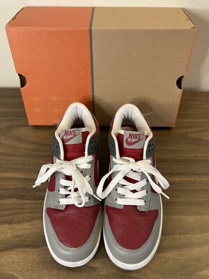 Nike Dunk Low Pro Women 6.5 Deep Red White Med Grey Lt Graph 302517 614