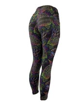 Colorful Sea Turtles Over Black Bckgrnd Multiple Sizes Leggings & Capris POCKETS
