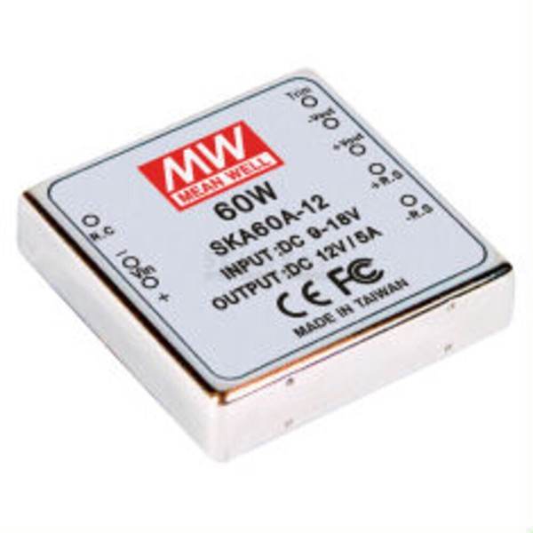 Meanwell SKA60A-05, Dc Dc-Wandler, 9-18V:+5V 12A 60W-image