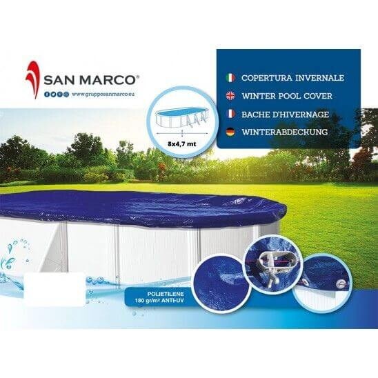 Copertura invernale per piscina fuori terra 8x4,7 mt