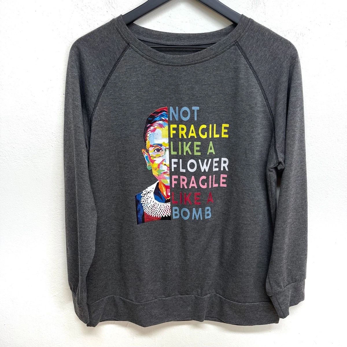 Ruth Bader Ginsburg Womens Crewneck Sweatshirt Size Large Medium