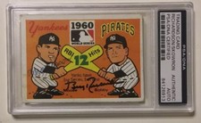 1971 Fleer 1960 WS Richardson Skowron Signed Baseball Card Certified PSADNA Auto