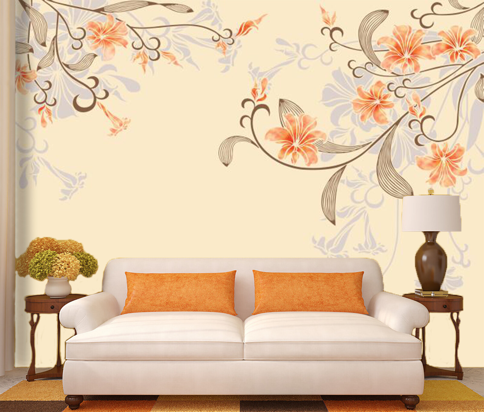 3D Single Flower 1869NA Wallpaper Wall Mural Removable Self-adhesive Fay