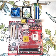 Legacy E206922 PS-1 Motherboard PCChips/Hsin Tech M927LR V1.1 w Fan, PCI Adapter