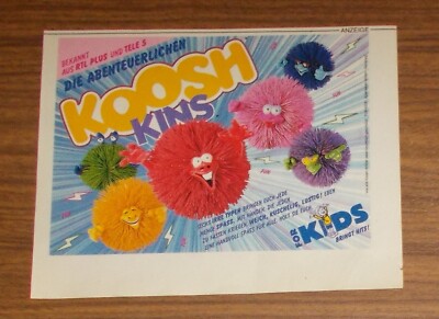 Seltene Werbung Die abenteuerlichen KOOSH KINS - weich kuschelig lustig 1992