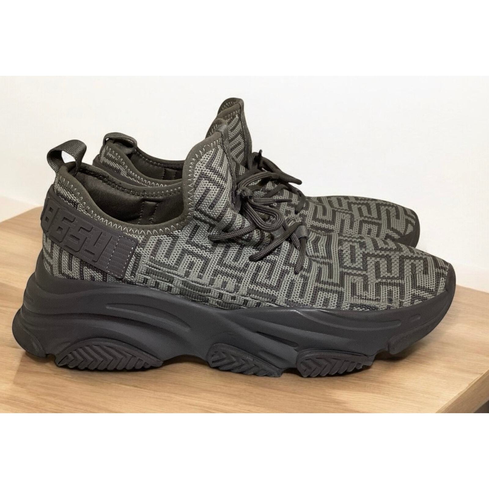 SAOLA Steve Madden sneakers simili a calze suola grossa donna taglia 11 grigio