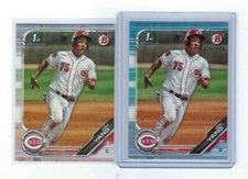 (2)  Eric Yang 2019 Bowman Draft Sky Blue Parallel #'d /499 #118 + Paper Base