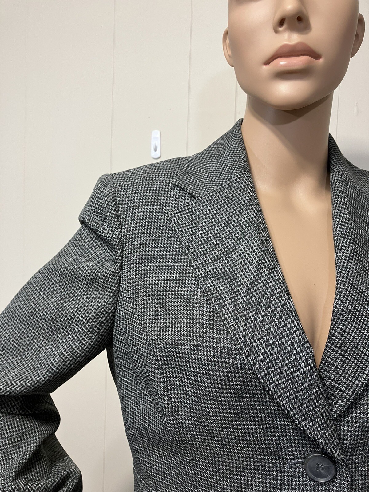 EUC! "Kasper" Fully Lined Polyester Houndstooth B… - image 10