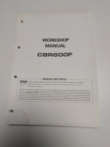 honda cbr600f workshop manual pdf
