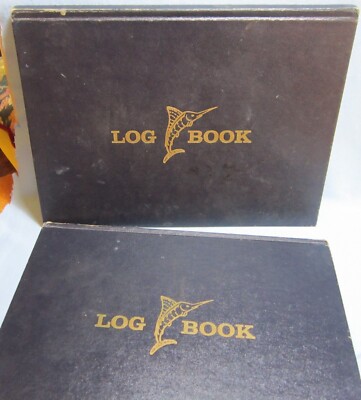 2 Vintage 1978 YACHT Logbooks for Huckins CARINA Sarasota FL  Boat Ship Nautical