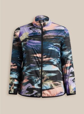 Torrid Happy Camper Polyester Lightweight Active Zip Jacket 0 L 12 #E20097