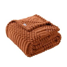 50x70 Inch Throw Blanket - Soft  Fluffy Fleece, Cute  XL Throw 50x70 Rust