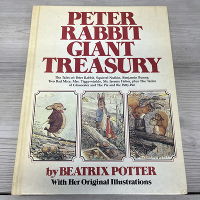Giant Treasury of Peter Rabbit Beatrix Potter Vintage Hardcover Book 1980