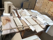 Mischholz Paket 25 Kg Nussbaum Eiche Ahorn Esche Zwetschgen Sperrholz Und Mdf 