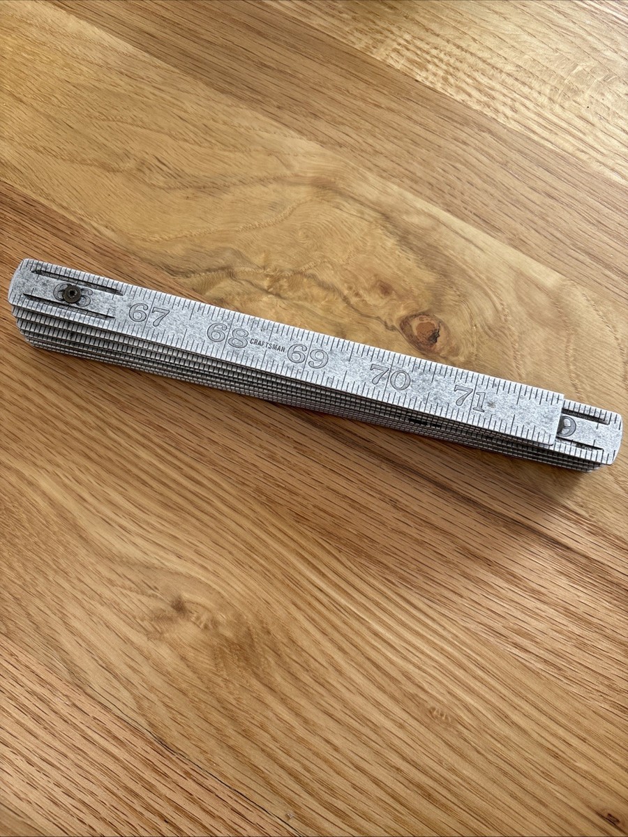 Vintage Craftsman No 3937 Aluminum Folding Zig Zag Ruler 72” Made