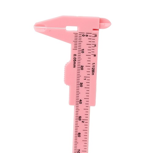 10pcs 80mm Eyebrow Measuring Ruler Pink Eyebrow Tattoo Double Scale Vernier NAU - Picture 14 of 24