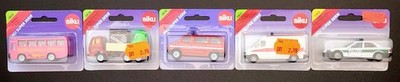 Lot of 5 Siku Super Serie Carded Diecast Vehicles BMW Polizei Ambulance Bus