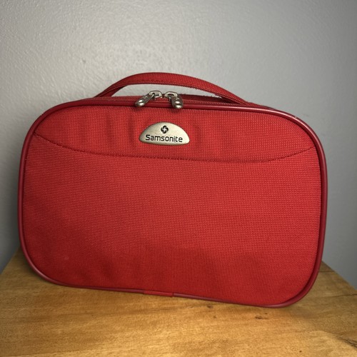 Vintage Samsonite Toiletry Organizer Red Travel Bag Case