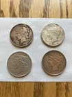 Peace Dollar Silver Lot Of 4 Coins - 1922d 1922d 1922s 1922 Nice Lot!