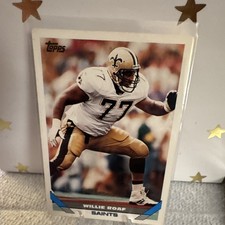 Topps 1993 Willie Roaf Rookie #441 New Orleans Saints NFL Football Card. rookie card picture