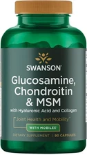 Swanson Glucosamine Chondroitin & Msm with Hyal-Joint 90 Capsules 