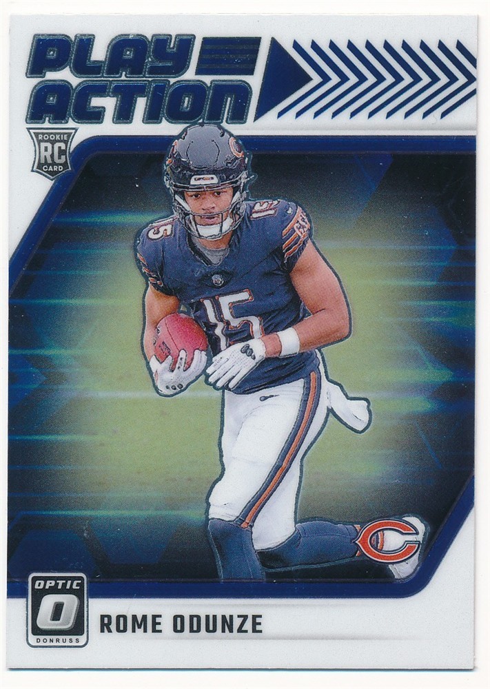 ROME ODUNZE 2024 DONRUSS OPTIC PLAY ACTION RC #3 CHICAGO BEARS FOOTBALL MINT