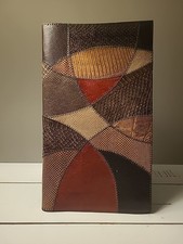 80s Vintage Envelope Clutch Bag Snakeskin Leather Patchwork Purse