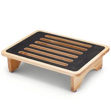 One Step Wooden Stepping Stool Heavy Duty Non-Slip Bed Steps