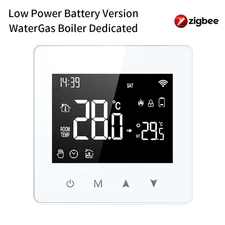 Tuya Wifi/Zigbee Smart Thermostat,Low Power Battery Water Gas Boiler Temperature