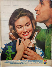 Pepsi Music Vinyl Record Couple Cola Soda Pop Vintage 1961 Magazine Print Ad