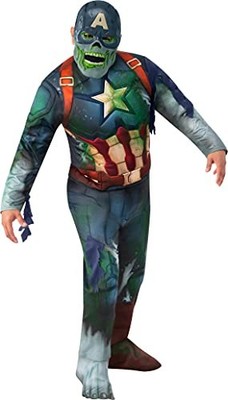 Rubies Offizielles Disney Plus What If Zombie Captain America Deluxe Kostüm für 