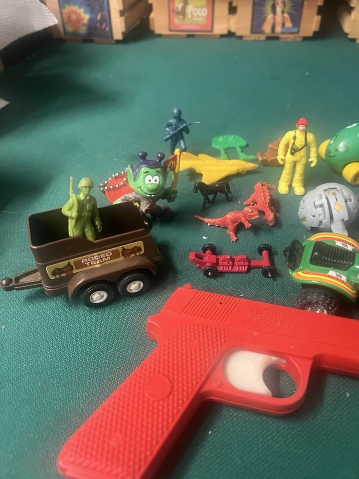 Vintage Kids Meal Toy Lot Cereal Box Figurines And toys 80s - Image 4 of 4