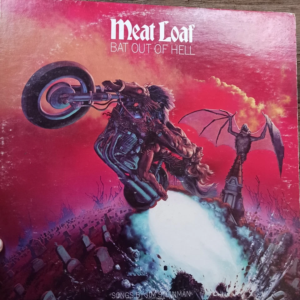 Meat Loaf Bat Out Of Hell 1977 - Vintage Vinyl Record LP - Epic Records Foto 3 de 4