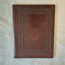 Vintage Leather HAND MADE IN ITALY Embossed -...